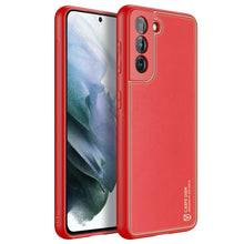 Заредете изображение във визуализатора на галерията – Dux Ducis Yolo elegant cover made of ecological leather for Samsung Galaxy S21 FE red - TopMag
