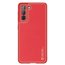 Заредете изображение във визуализатора на галерията – Dux Ducis Yolo elegant cover made of ecological leather for Samsung Galaxy S21 FE red - TopMag
