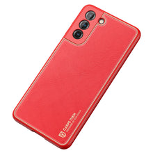 Заредете изображение във визуализатора на галерията – Dux Ducis Yolo elegant cover made of ecological leather for Samsung Galaxy S21 FE red - TopMag
