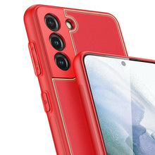 Заредете изображение във визуализатора на галерията – Dux Ducis Yolo elegant cover made of ecological leather for Samsung Galaxy S21 FE red - TopMag
