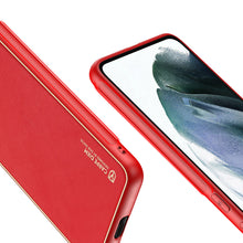 Заредете изображение във визуализатора на галерията – Dux Ducis Yolo elegant cover made of ecological leather for Samsung Galaxy S21 FE red - TopMag
