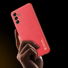 Заредете изображение във визуализатора на галерията – Dux Ducis Yolo elegant cover made of ecological leather for Samsung Galaxy A13 5G red - TopMag
