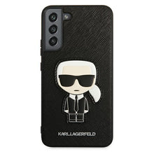 Заредете изображение във визуализатора на галерията – Karl Lagerfeld KLHCS22MOKPK S906 S22+ czarny/black hardcase Saffiano Ikonik Karl`s Patch - TopMag
