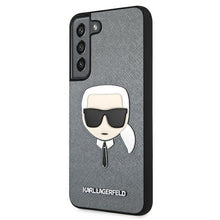 Заредете изображение във визуализатора на галерията – Karl Lagerfeld KLHCS22SSAKHSL S901 S22 srebrny/silver hardcase Saffiano Ikonik Karl`s Head - TopMag
