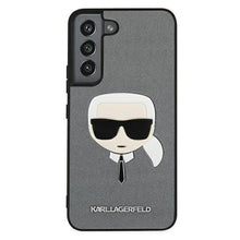 Заредете изображение във визуализатора на галерията – Karl Lagerfeld KLHCS22SSAKHSL S901 S22 srebrny/silver hardcase Saffiano Ikonik Karl`s Head - TopMag
