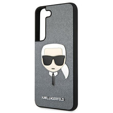 Заредете изображение във визуализатора на галерията – Karl Lagerfeld KLHCS22SSAKHSL S901 S22 srebrny/silver hardcase Saffiano Ikonik Karl`s Head - TopMag
