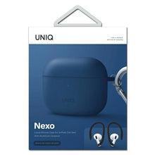 Заредете изображение във визуализатора на галерията – UNIQ etui Nexo AirPods 3 gen + Ear Hooks Silicone niebieski/blue - TopMag
