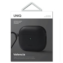 Заредете изображение във визуализатора на галерията – UNIQ etui Valencia AirPods 3 czarny/midnight black Antimicrobial - TopMag
