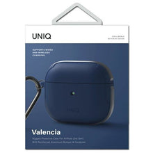 Заредете изображение във визуализатора на галерията – UNIQ etui Valencia AirPods 3 niebieski/blue Antimicrobial - TopMag
