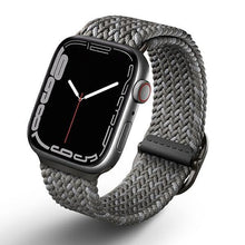 Заредете изображение във визуализатора на галерията – Uniq strap Aspen Apple Watch 44/42 / 45mm Series 4/5/6/7/8 / SE / SE2 Braided DE gray / pebble gray - TopMag
