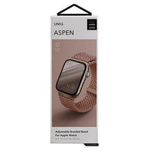 Заредете изображение във визуализатора на галерията – UNIQ pasek Aspen Apple Watch 44/42/45mm Series 4/5/6/7/8/SE/SE2 Braided różowy/grapefruit pink - TopMag
