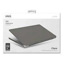 Заредете изображение във визуализатора на галерията – UNIQ etui Claro MacBook Pro 14" (2021) przezroczysty szary/smoke matt grey - TopMag
