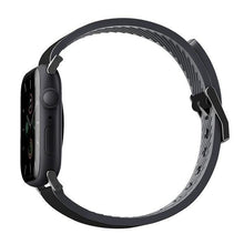 Заредете изображение във визуализатора на галерията – UNIQ pasek Straden Apple Watch Series 4/5/6/7/8/SE/SE2/Ultra 42/44/45mm. Leather Hybrid Strap czarny/black - TopMag

