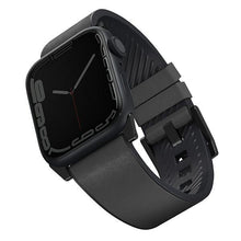 Заредете изображение във визуализатора на галерията – UNIQ pasek Straden Apple Watch Series 4/5/6/7/8/SE/SE2/Ultra 42/44/45mm. Leather Hybrid Strap grey/szary - TopMag
