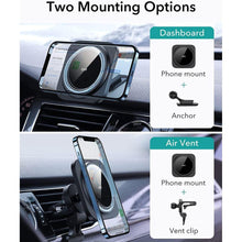 Заредете изображение във визуализатора на галерията – ESR HALOLOCK MAGSAFE MAGNETIC CAR MOUNT SET BLACK - TopMag
