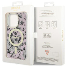 Заредете изображение във визуализатора на галерията – Guess GUHMP14XHCFWSP iPhone 14 Pro Max 6.7" pink/pink hardcase Flower MagSafe
