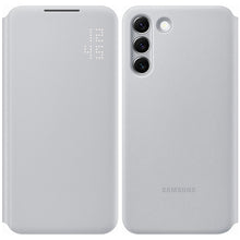 Заредете изображение във визуализатора на галерията – Samsung LED View Cover with LED display for Samsung Galaxy S22 + (S22 Plus) light gray (EF-NS906PJEGEE) - TopMag
