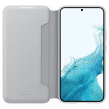 Заредете изображение във визуализатора на галерията – Samsung LED View Cover with LED display for Samsung Galaxy S22 + (S22 Plus) light gray (EF-NS906PJEGEE) - TopMag
