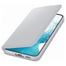 Заредете изображение във визуализатора на галерията – Samsung LED View Cover with LED display for Samsung Galaxy S22 + (S22 Plus) light gray (EF-NS906PJEGEE) - TopMag
