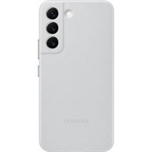 Заредете изображение във визуализатора на галерията – Samsung Leather Cover genuine leather case for Samsung Galaxy S22 light gray (EF-VS901LJEGWW) - TopMag

