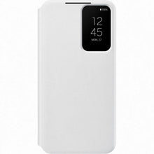 Заредете изображение във визуализатора на галерията – Samsung Smart Clear View Standing Cover Case Antibacterial Samsung Galaxy S22 Smart Flip Case white (EF-ZS901CWEGEE) - TopMag
