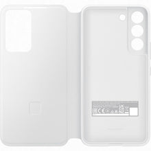 Заредете изображение във визуализатора на галерията – Samsung Smart Clear View Standing Cover Case Antibacterial Samsung Galaxy S22 Smart Flip Case white (EF-ZS901CWEGEE) - TopMag
