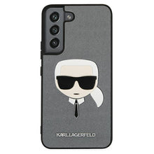 Заредете изображение във визуализатора на галерията – Karl Lagerfeld KLHCS22MSAKHSL S906 S22+ srebrny/silver hardcase Saffiano Ikonik Karl`s Head - TopMag
