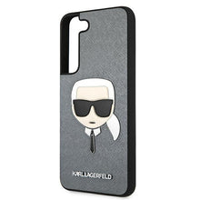 Заредете изображение във визуализатора на галерията – Karl Lagerfeld KLHCS22MSAKHSL S906 S22+ srebrny/silver hardcase Saffiano Ikonik Karl`s Head - TopMag
