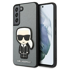 Заредете изображение във визуализатора на галерията – Karl Lagerfeld KLHCS22SOKPG S901 S22 srebrny/silver hardcase Saffiano Ikonik Karl`s Patch - TopMag
