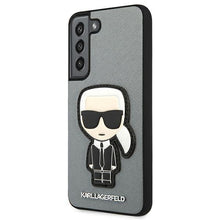 Заредете изображение във визуализатора на галерията – Karl Lagerfeld KLHCS22SOKPG S901 S22 srebrny/silver hardcase Saffiano Ikonik Karl`s Patch - TopMag
