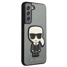 Заредете изображение във визуализатора на галерията – Karl Lagerfeld KLHCS22SOKPG S901 S22 srebrny/silver hardcase Saffiano Ikonik Karl`s Patch - TopMag

