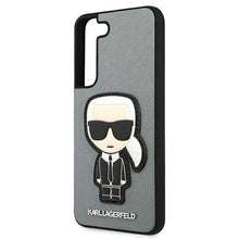 Заредете изображение във визуализатора на галерията – Karl Lagerfeld KLHCS22SOKPG S901 S22 srebrny/silver hardcase Saffiano Ikonik Karl`s Patch - TopMag
