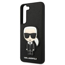 Заредете изображение във визуализатора на галерията – Karl Lagerfeld KLHCS22SOKPK S901 S22 czarny/black hardcase Saffiano Ikonik Karl`s Patch - TopMag
