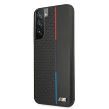 Заредете изображение във визуализатора на галерията – Etui BMW BMHCS22MTRTBK S22+ S906 czarny/black hardcase M Collection Triangles - TopMag
