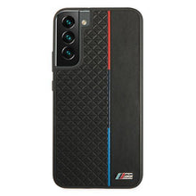 Заредете изображение във визуализатора на галерията – Etui BMW BMHCS22MTRTBK S22+ S906 czarny/black hardcase M Collection Triangles - TopMag
