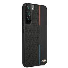 Заредете изображение във визуализатора на галерията – Etui BMW BMHCS22MTRTBK S22+ S906 czarny/black hardcase M Collection Triangles - TopMag
