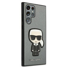 Заредете изображение във визуализатора на галерията – Karl Lagerfeld KLHCS22LOKPG S908 S22 Ultra srebrny/silver hardcase Saffiano Ikonik Karl`s Patch - TopMag
