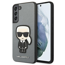 Заредете изображение във визуализатора на галерията – Karl Lagerfeld KLHCS22MOKPG S906 S22+ srebrny/silver hardcase Saffiano Ikonik Karl`s Patch - TopMag
