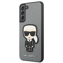Заредете изображение във визуализатора на галерията – Karl Lagerfeld KLHCS22MOKPG S906 S22+ srebrny/silver hardcase Saffiano Ikonik Karl`s Patch - TopMag
