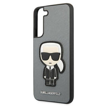 Заредете изображение във визуализатора на галерията – Karl Lagerfeld KLHCS22MOKPG S906 S22+ srebrny/silver hardcase Saffiano Ikonik Karl`s Patch - TopMag
