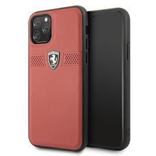 Заредете изображение във визуализатора на галерията – Ferrari FEOBAHCN58RE iPhone 11 Pro 5,8" czerwony/red hardcase Off Track Leather - TopMag
