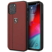 Заредете изображение във визуализатора на галерията – Ferrari FEODIHCP12MRE iPhone 12/12 Pro 6,1" czerwony/red hardcase Off Track Stripes - TopMag
