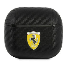 Заредете изображение във визуализатора на галерията – Ferrari FESA3CABK AirPods 3 cover czarny/black On Track PU Carbon - TopMag
