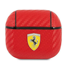 Заредете изображение във визуализатора на галерията – Ferrari FESA3CARE AirPods 3 cover czerwony/red On Track PU Carbon - TopMag

