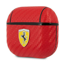 Заредете изображение във визуализатора на галерията – Ferrari FESA3CARE AirPods 3 cover czerwony/red On Track PU Carbon - TopMag
