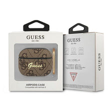 Заредете изображение във визуализатора на галерията – Guess GUA34GSMW AirPods 3 cover brązowy/brown 4G Script Metal Collection - TopMag
