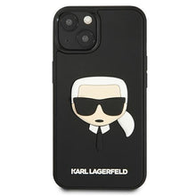 Заредете изображение във визуализатора на галерията – Karl Lagerfeld KLHCP13SKH3DBK iPhone 13 mini 5,4" czarny/black hardcase 3D Rubber Karl`s Head - TopMag
