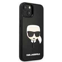 Заредете изображение във визуализатора на галерията – Karl Lagerfeld KLHCP13SKH3DBK iPhone 13 mini 5,4" czarny/black hardcase 3D Rubber Karl`s Head - TopMag
