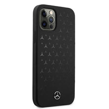 Заредете изображение във визуализатора на галерията – Mercedes MEHCP12LSIPBK iPhone 12 Pro Max 6,7" czarny/black hardcase Silicone Stars Pattern - TopMag
