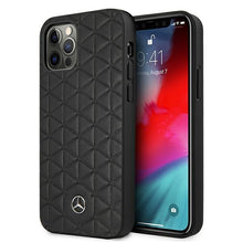 Заредете изображение във визуализатора на галерията – Mercedes MEHCP12LSPSBK iPhone 12 Pro Max 6,7" czarny/black hardcase Leather Quilted Embossed - TopMag
